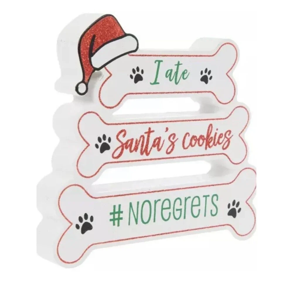 I Ate Santa’s Cookies No Regrets Shelf Sitter Tier Tray Decor